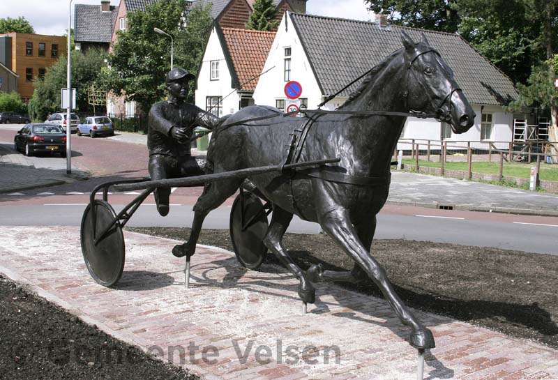 Foto van Paard met sulky